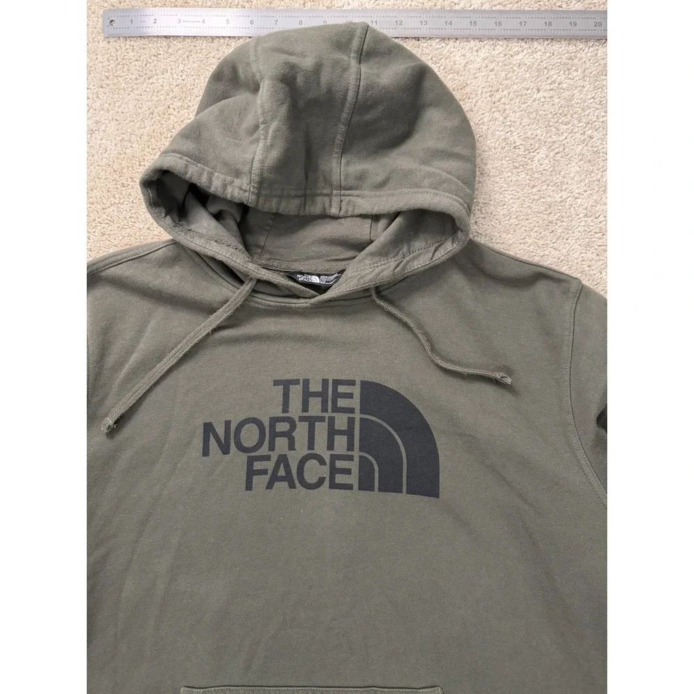 The North Face Half Dome Pullover‎ Hoodie Olive Green Size Large Kangaroo Pocket